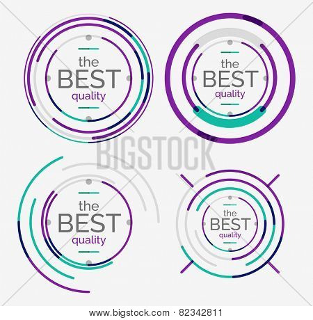 Thin line neat design logo set, clean modern concept, premium quality stamp