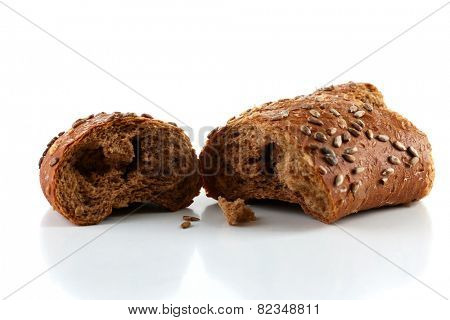 Bread isolated on white