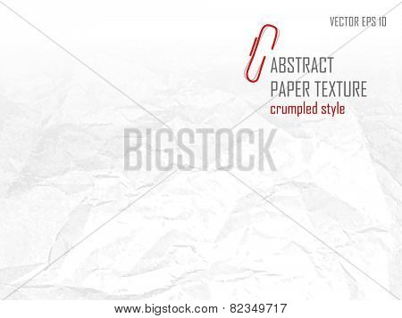 Crumpled white paper texture