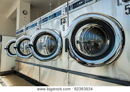 line of laundry machine