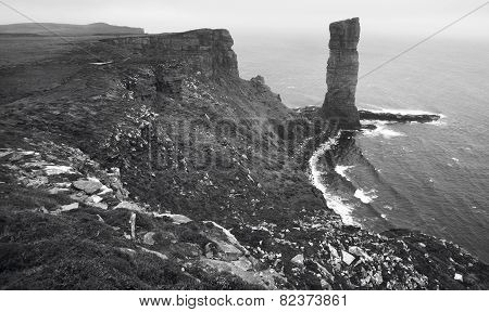 Scottish Landscape In Orkney. Old Man Of Hoy. Scotland