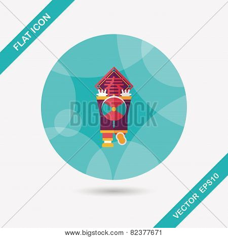 Chinese New Year Flat Icon With Long Shadow,eps10, The Little Boy To Stick Couplets, Chinese Festiva