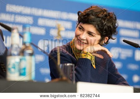 BERLIN- FEBRUARY, 05: Actress Audrey Tautou. International Jury of Berlinale. Press Conference at Hyatt Hotel, February, 05, 2015 in Berlin, Germany