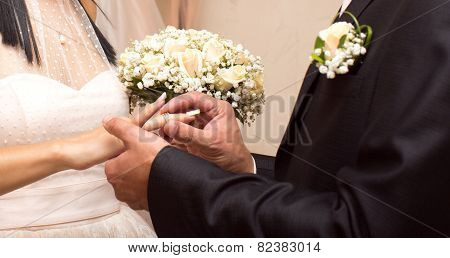 Wedding ceremony in a registry