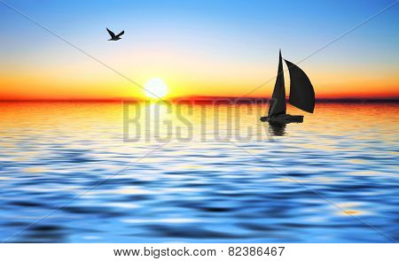 on the ocean blue