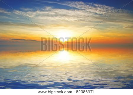 sunrise at sea