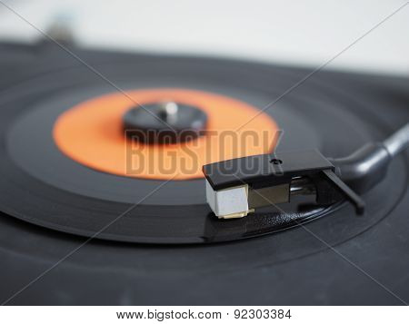 Vinyl Record On Turntable
