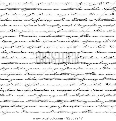 Seamless Abstract Text Pattern. Vector Illustration.