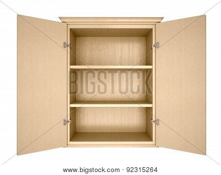 3D Illustration Of Empty Cupboard