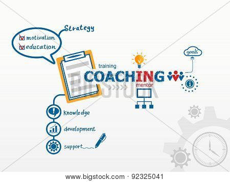 Coaching Concept And Notebook.