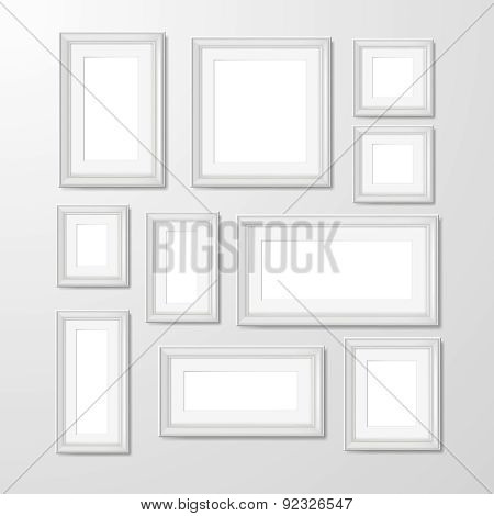 Wall photo frames collection illustration