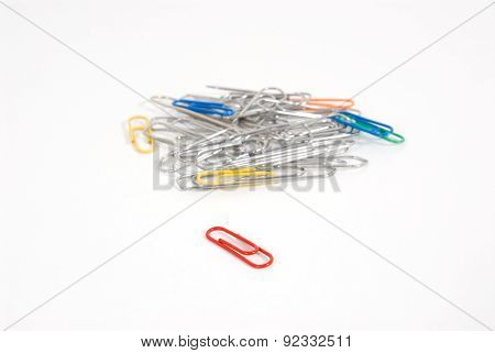 Multicolored paper clips