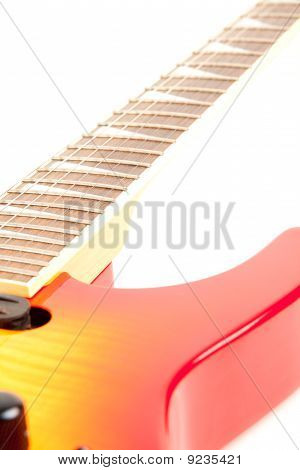 A six string electric guitar