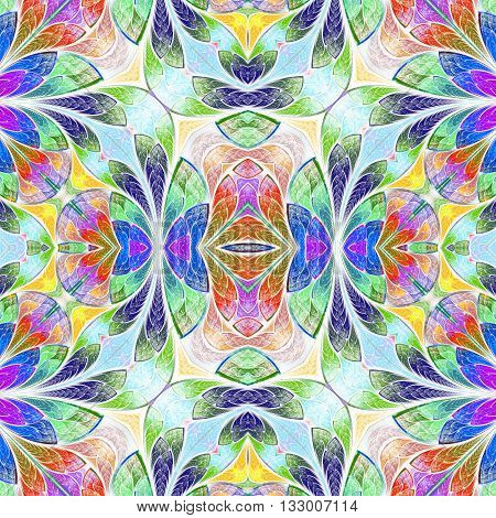 Multicolored seamless background in stained-glass window style. You can use it for invitations notebook covers phone case postcards cards wallpapers and so on. Artwork for creative design art and entertainment.