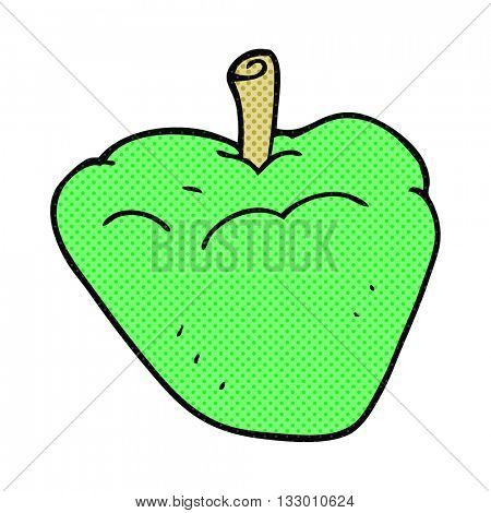 freehand drawn cartoon organic apple