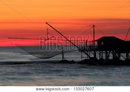 Ancient Fishpond Sea At Sunset In Pisa