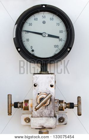 pressure gauge isolated on a white background