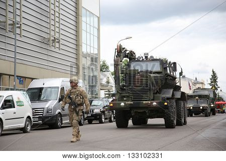 Military Equipment And Soldiers Of 2Nd Cavalry Regiment In Daugavpils