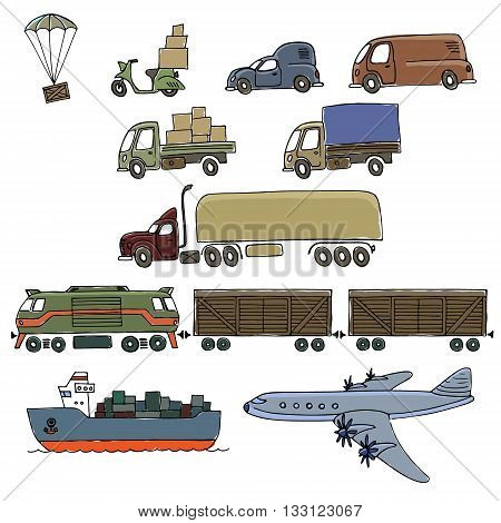 Sketches Of Cargo Delivery