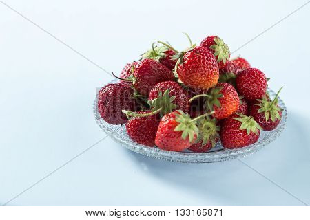 Fresh delicious strawberry served on the table