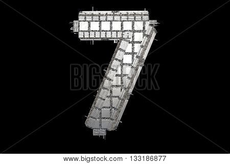 Stylish futuristic Sign in Motion. Nice 3D Render