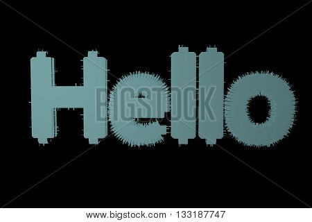 Stylish futuristic Sign in Motion. Nice 3D Render