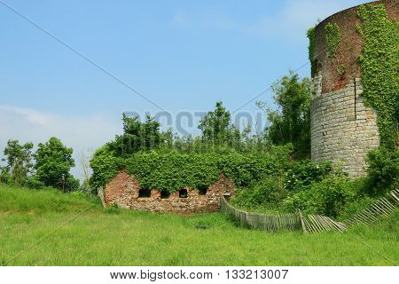 RAMPARTS AND TOWER OF MONTREAL ON SEA, PAS DE CALAIS , THE NORTH OF FRANCE