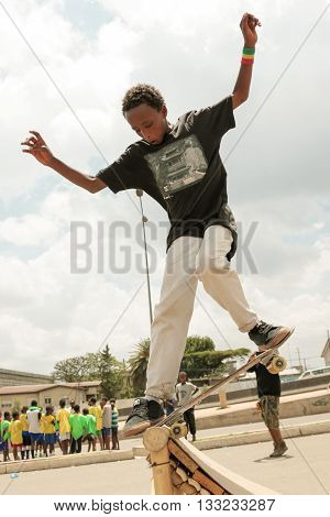 Skateboarding In Addis