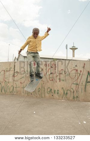 Skateboarding In Addis