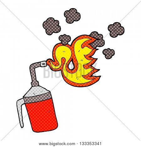 freehand drawn cartoon blow torch