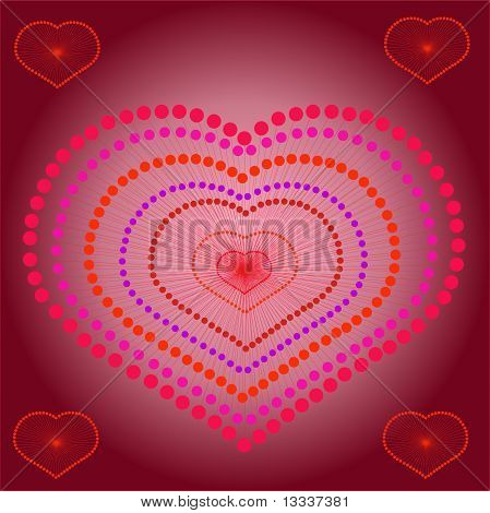 saluto San Valentino a forma di cuore.