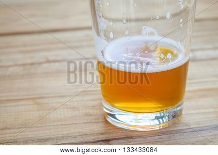 Craft beer in the glass from local homebrew
