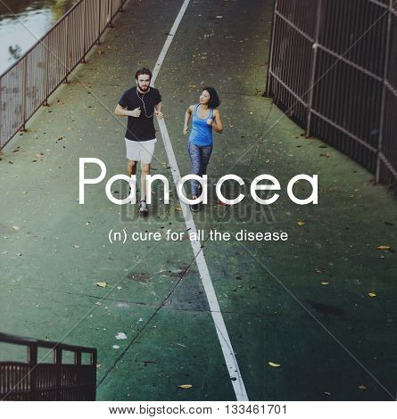 Panacea Cure Diseases Health People Graphic Concept