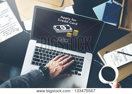 Apply for Credit Card Loan Payment Banking Concept