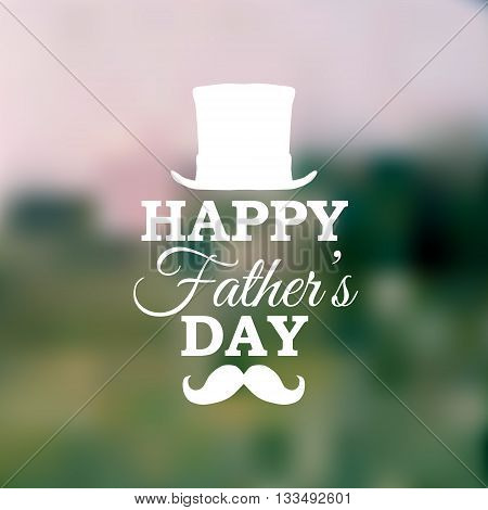 Fathers day design poster on blur background. Vector illustration