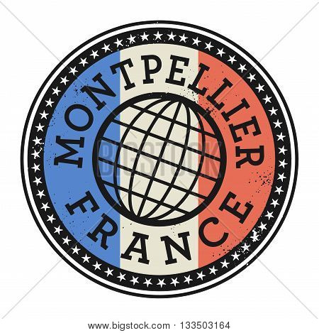 Grunge rubber stamp with the text Montpellier, France, vector illustration