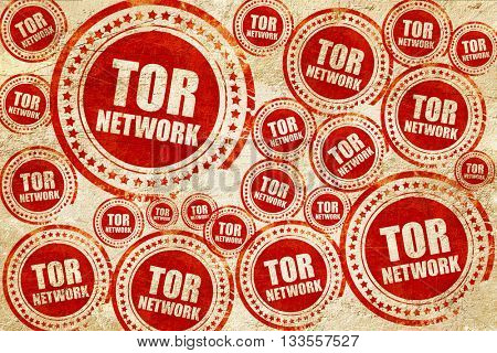 tor network, red stamp on a grunge paper texture