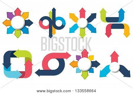 Arrows business infographic. Arrow template. Arrow vector illustration. Arrow workflow, diagram, layout, banner, scheme, number options, web design.