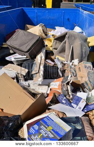 Hauts de Seine France - may 3 2016 : a recycling centre