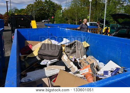 Hauts de Seine France - may 3 2016 : a recycling centre