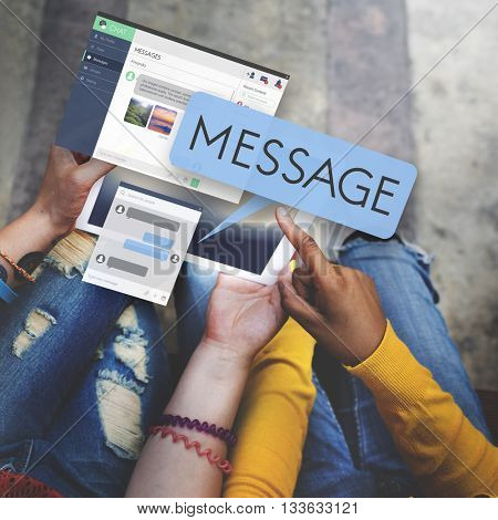 Online Message Email Digital Chatting Concept