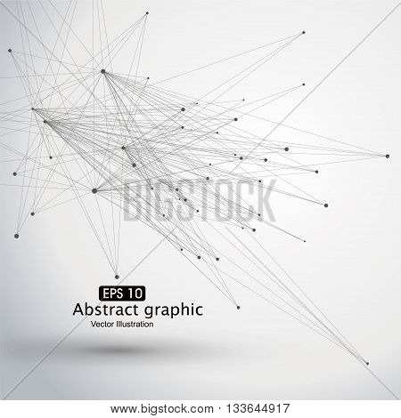 Dot and line consisting of abstract graphics.