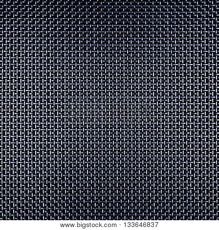 Background made of wire blue steel grid with vignette