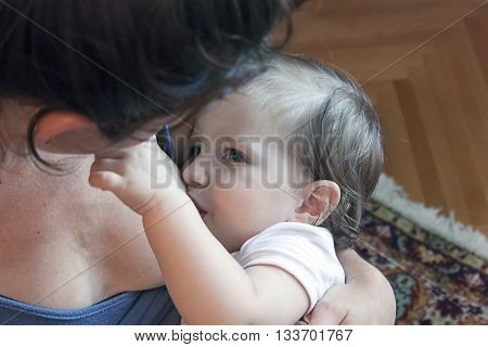 A beatiful moment to capture. A bond between a mother and child.