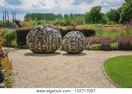 Appeltern, The Netherlands - 22 July, 2015: The Gardens of Appeltern is the inspiration garden park in the Netherlands. The park is about 22 hectares and there are more than 200 different model gardens.