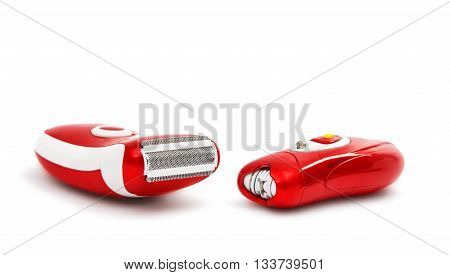 Electric epilator isolated on over white background