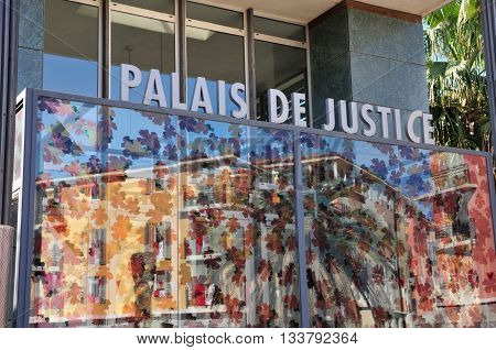 Frejus; France - april 16 2016 : the modern law court