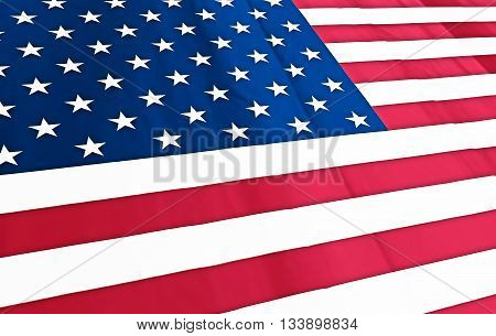 american flag on a macro view for usa 2016 election