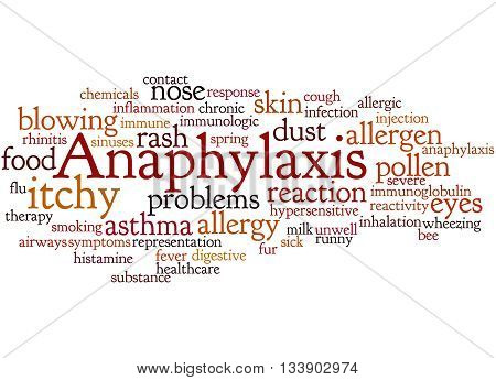 Anaphylaxis, Word Cloud Concept 7