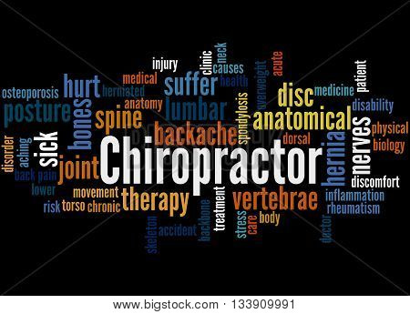 Chiropractor, Word Cloud Concept 6